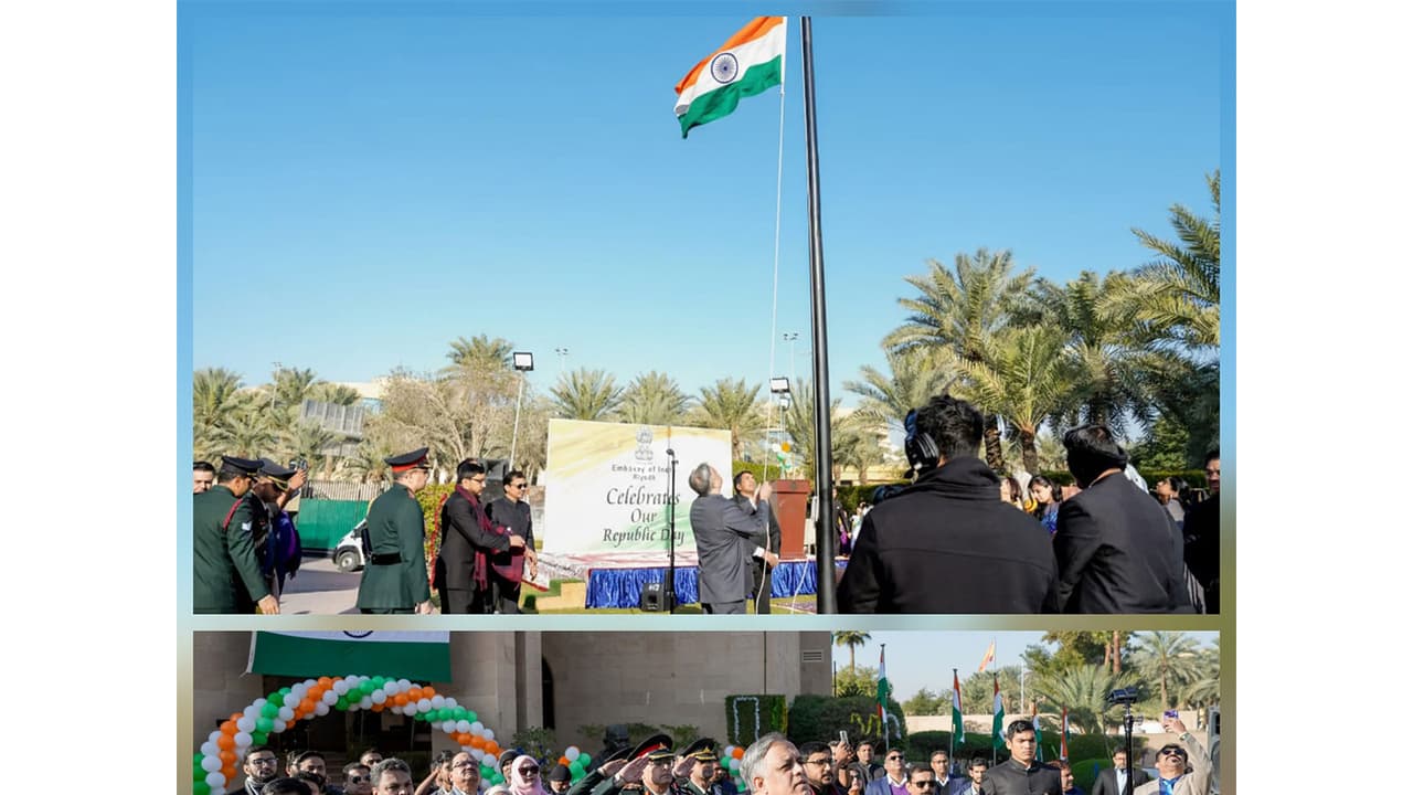 77th Republic Day celebrated with fervour by Indian Embassy in Riyadh