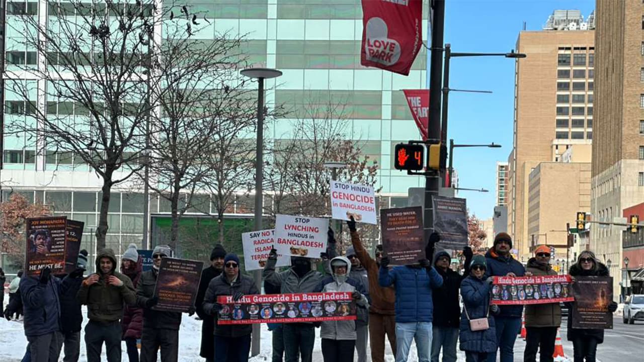 Peaceful rallies across US highlight violence against Hindus in Bangladesh