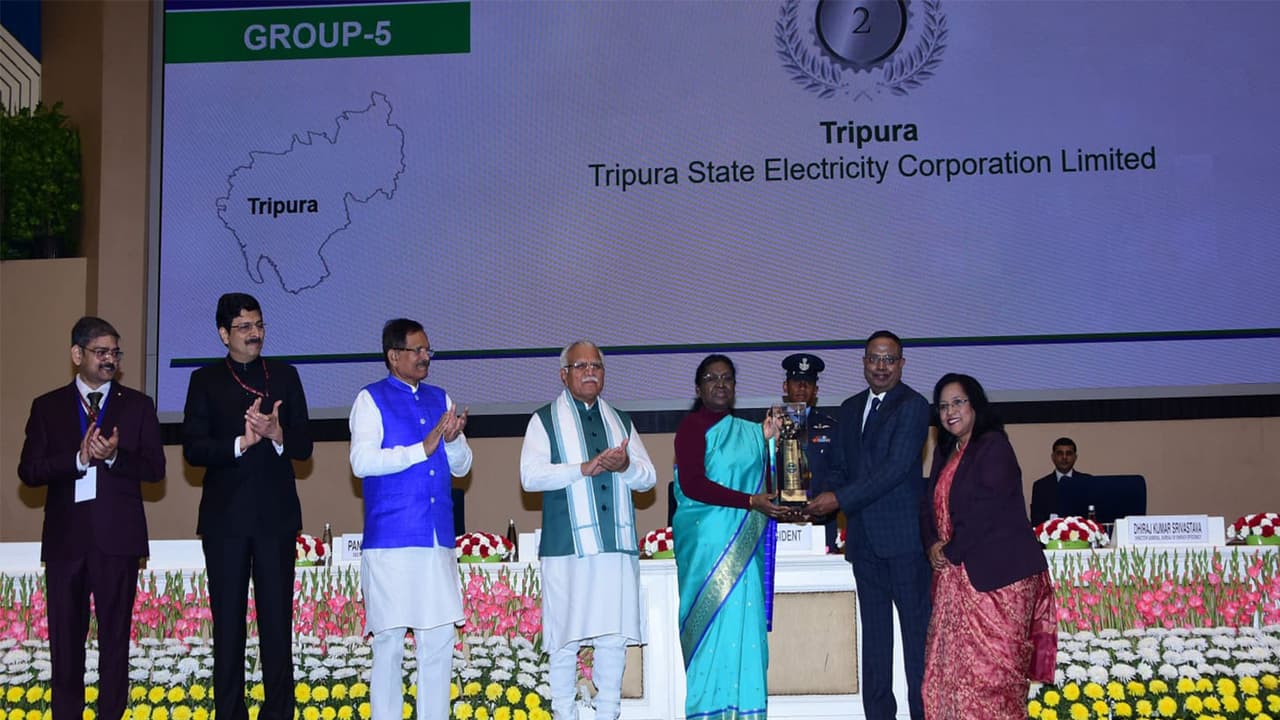 Tripura's TSECL wins National Energy Conservation Award for 2nd year
