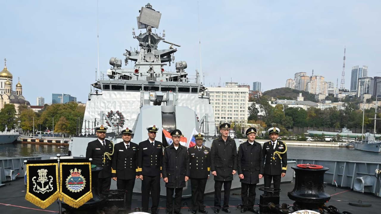 INS Sahyadri in Russia for bilateral naval exercise INDRA 2026