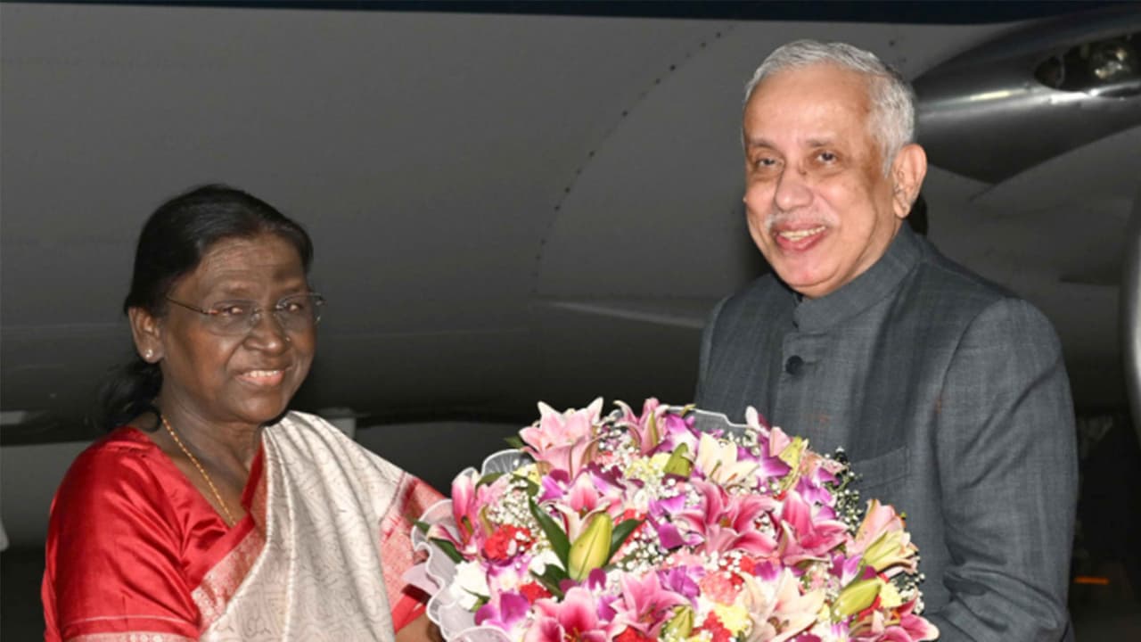 President Droupadi Murmu offers prayers at Kanaka Durga Temple in AP