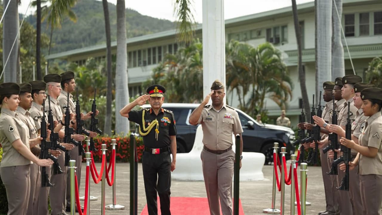 Army Chief Gen Dwivedi gets Guard of Honour at USARPAC in Hawaii