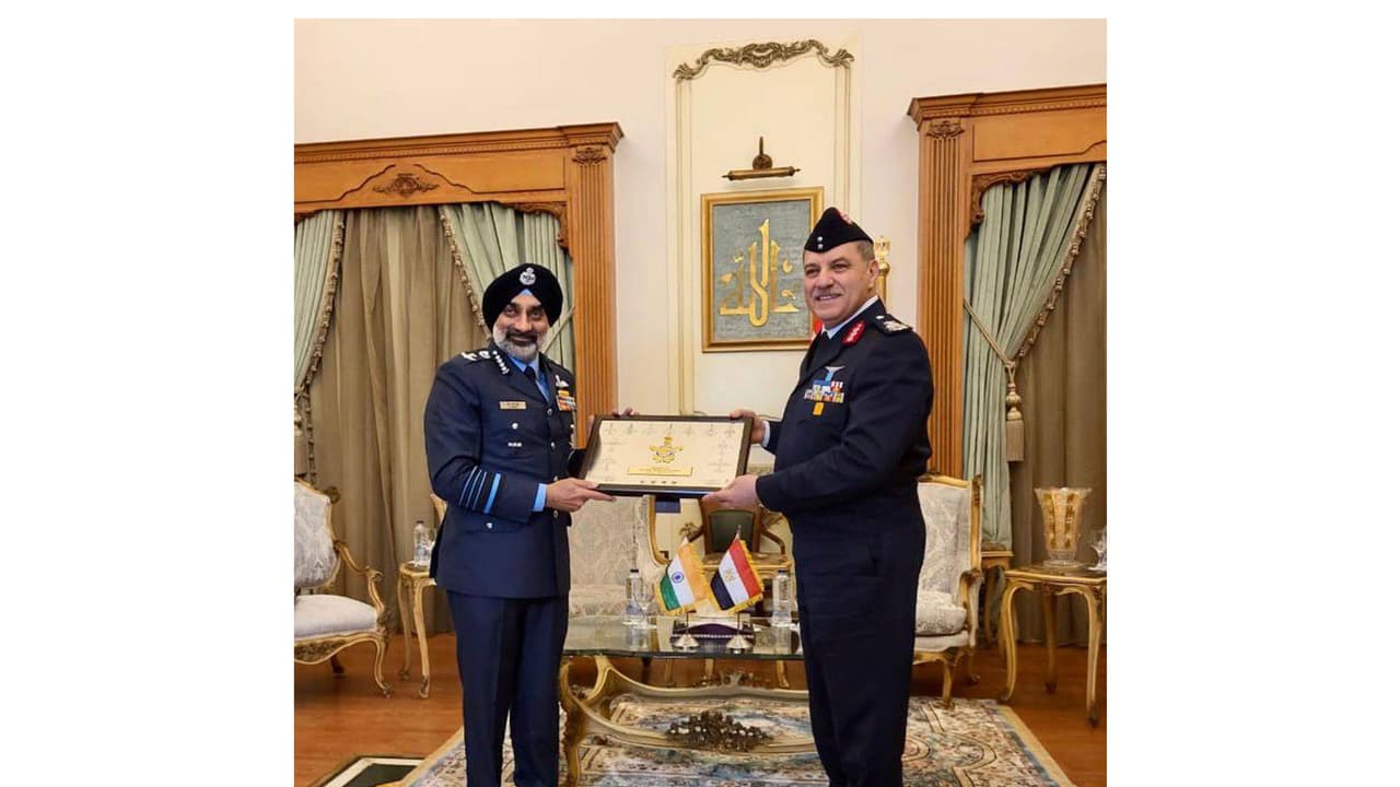 IAF Chief AP Singh visits Egypt to bolster ties with Egyptian Air Force