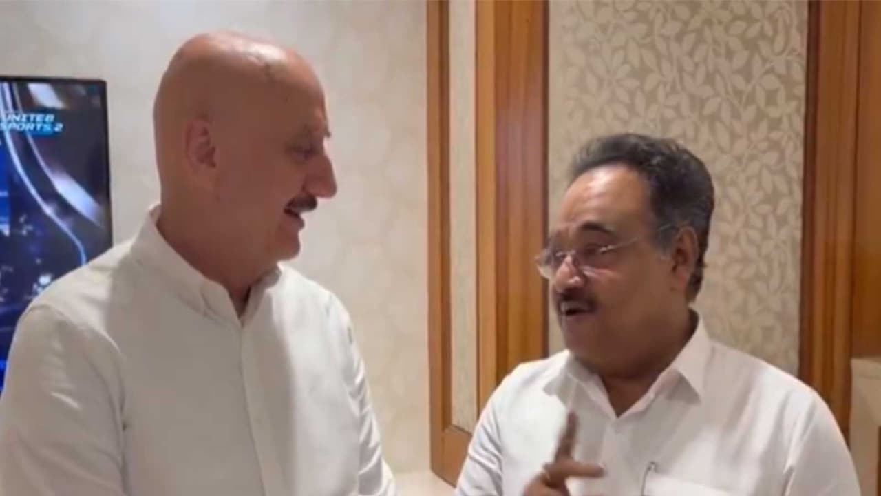 Anupam Kher meets WB BJP chief, visits Kalighat temple in Kolkata