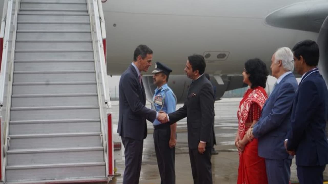 Spanish President Sanchez arrives in India for AI Impact Summit 2026