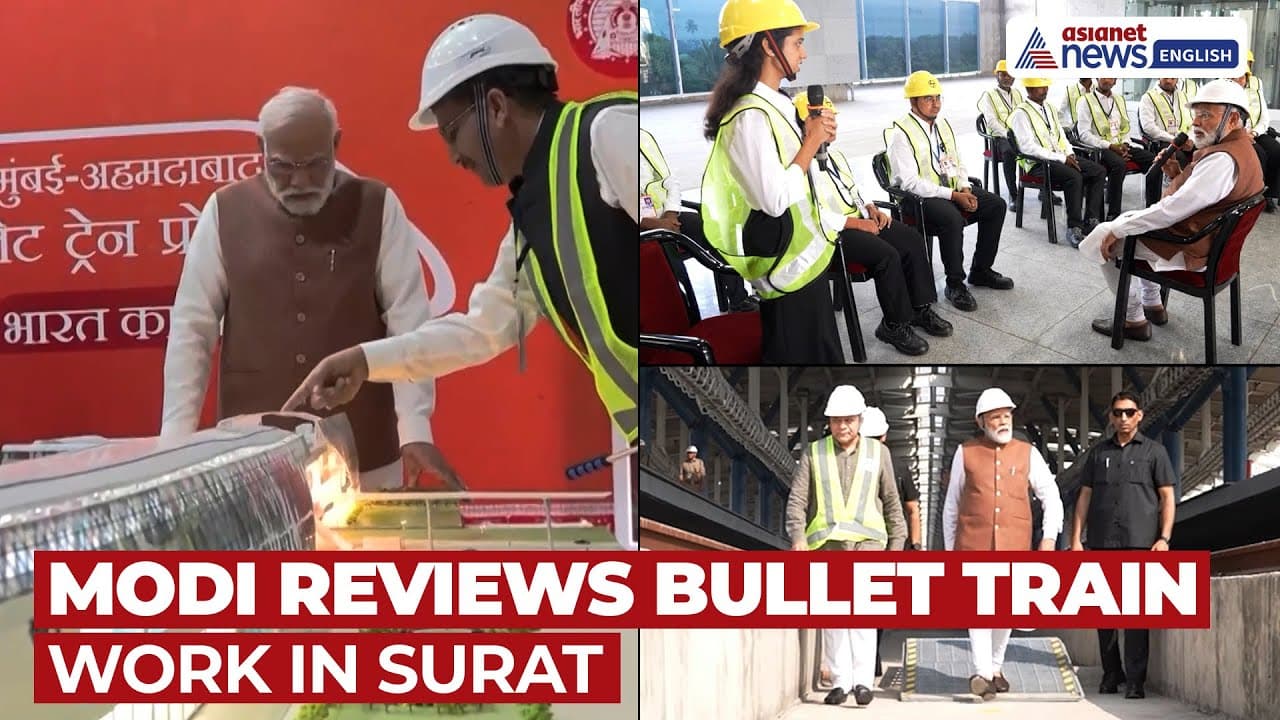 Surat, Gujarat: PM Modi Visits Surat Bullet Train Station