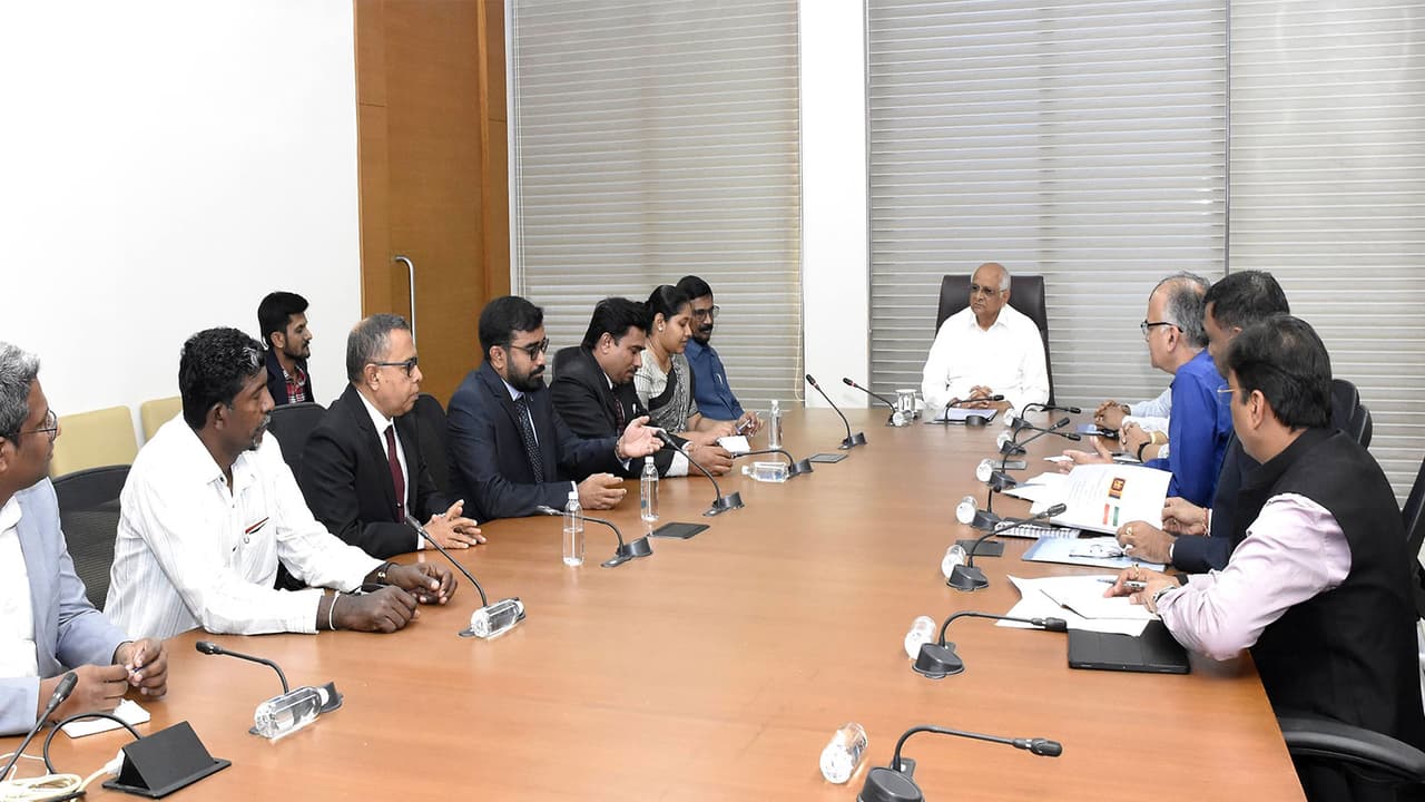 Sri Lanka's JVP delegation meets Gujarat CM, discusses stronger ties