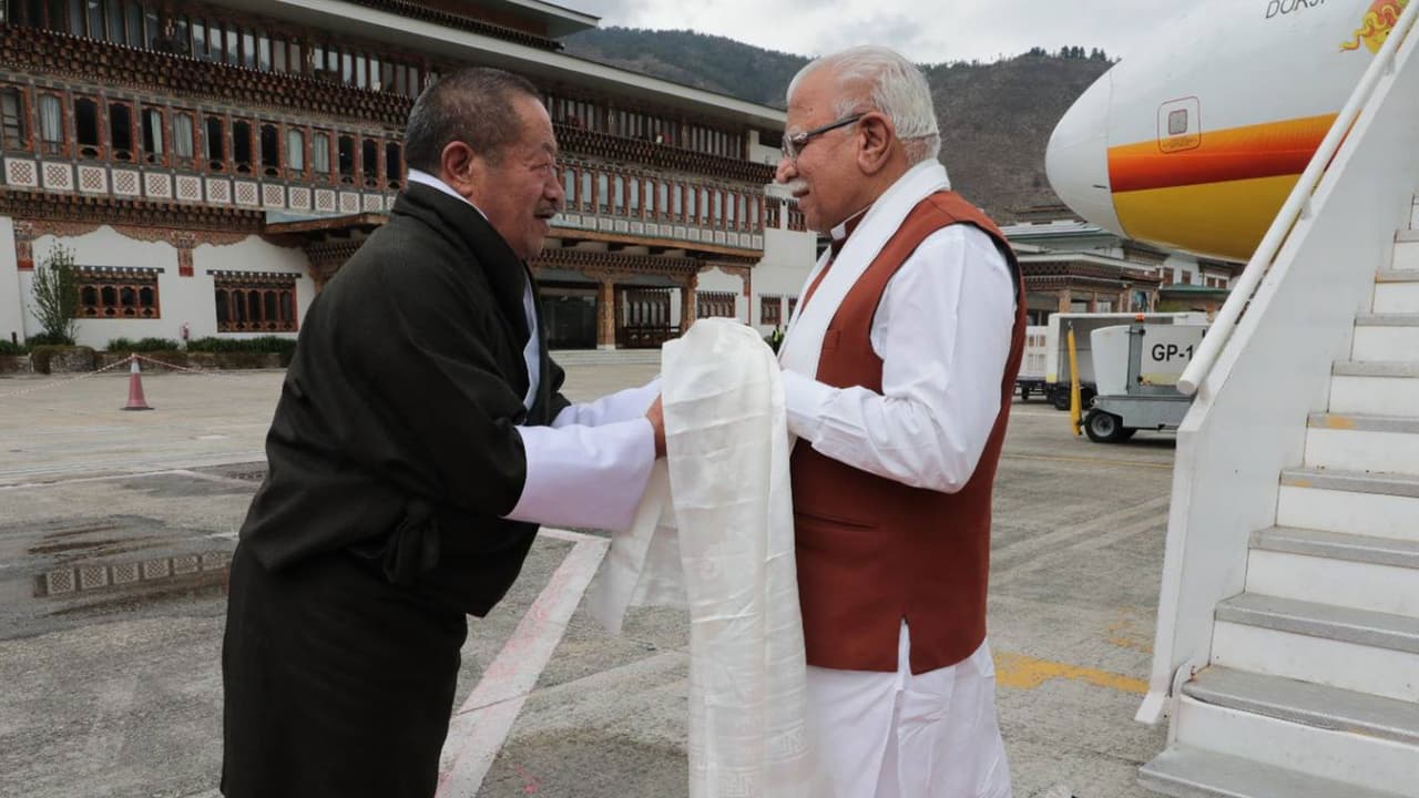 Khattar in Bhutan to deepen energy ties, meets counterpart Tshering