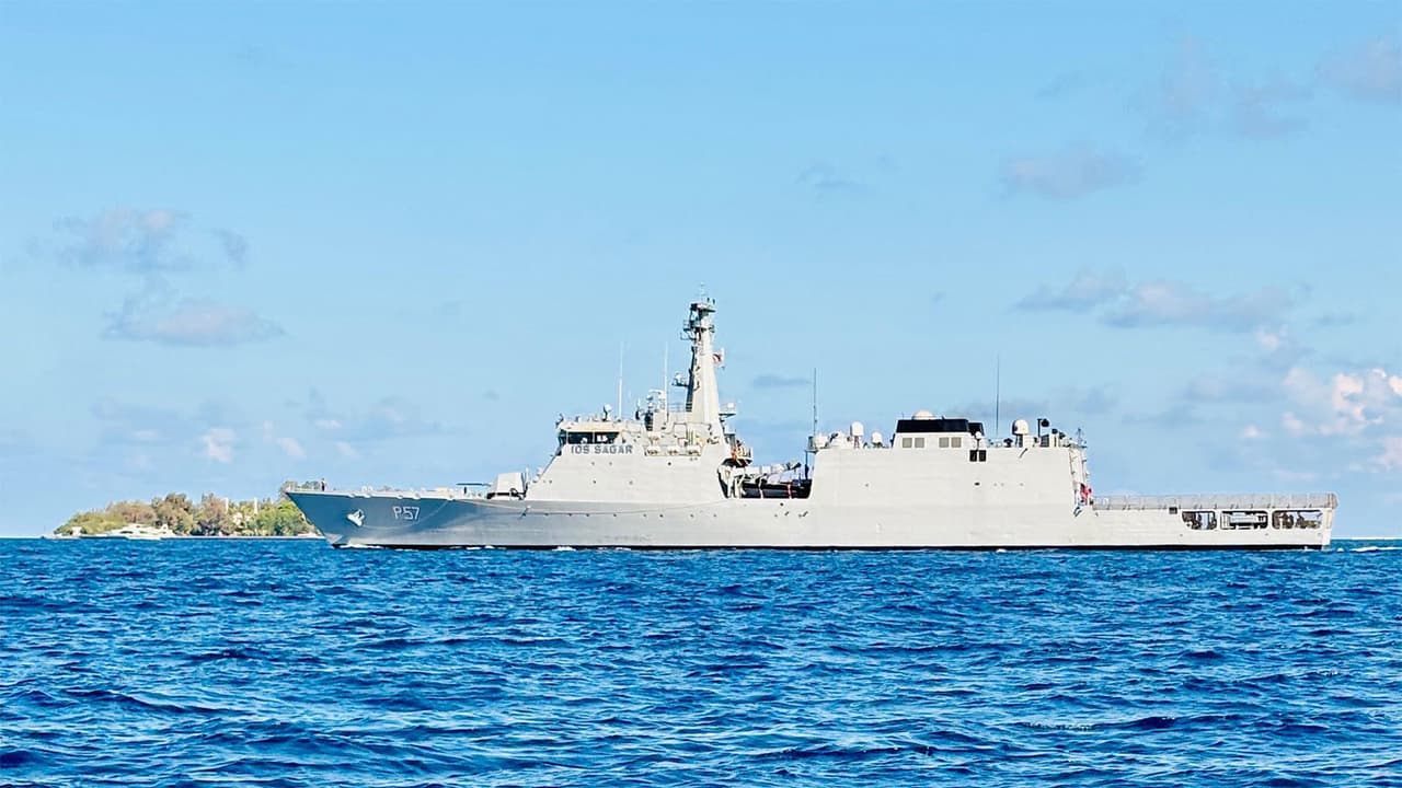 IOS SAGAR arrives in Maldives with international crew on first port call