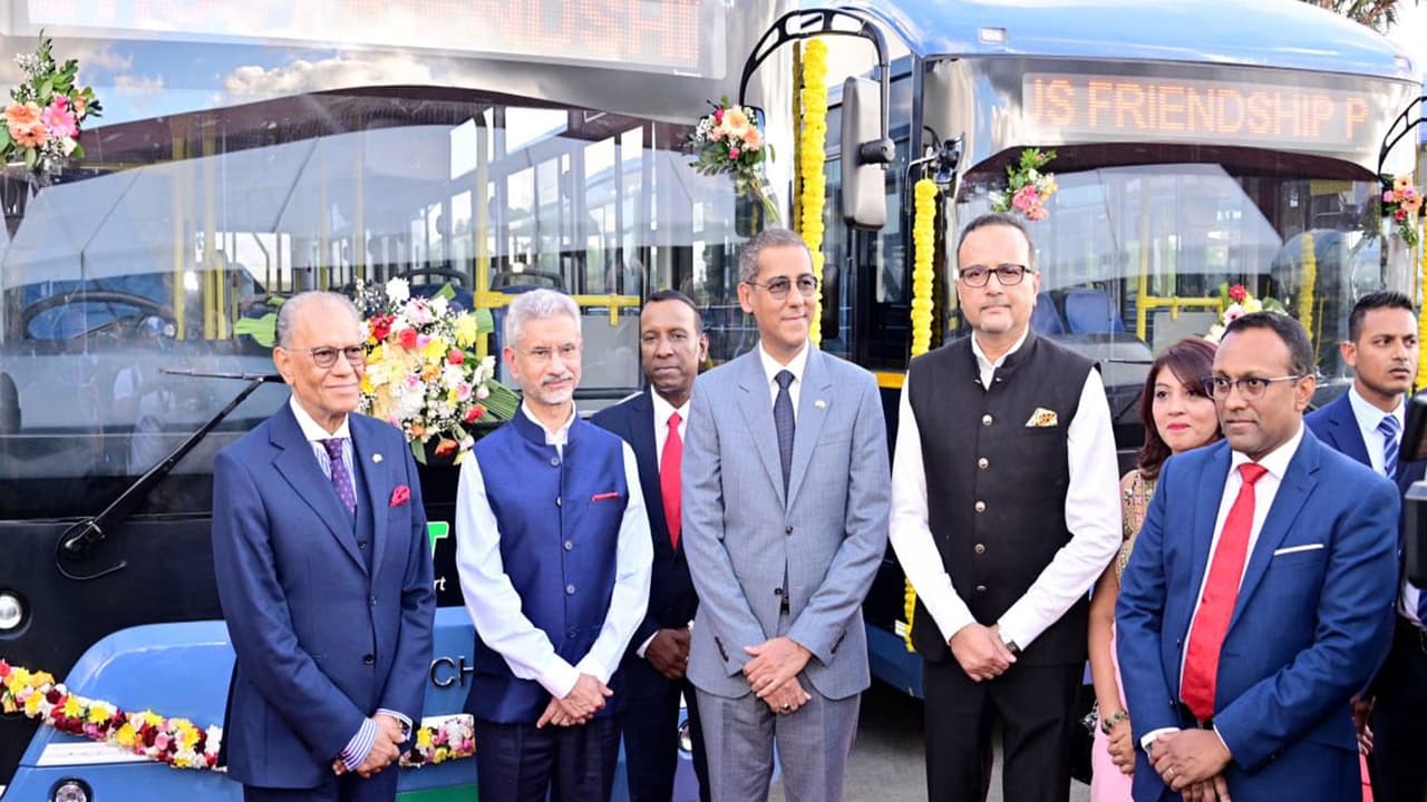 Jaishankar hands over 90 e-buses to Mauritius, hails Green Partnership