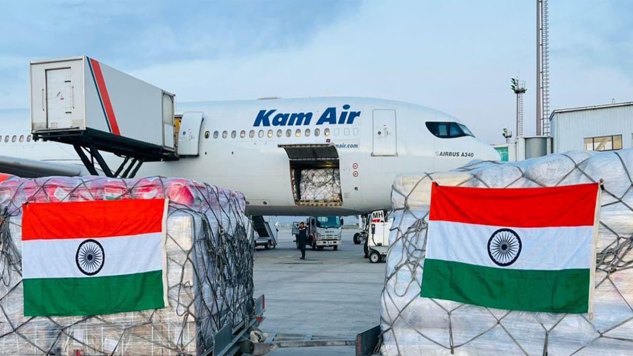 India sends humanitarian aid to flood, earthquake-hit Afghanistan