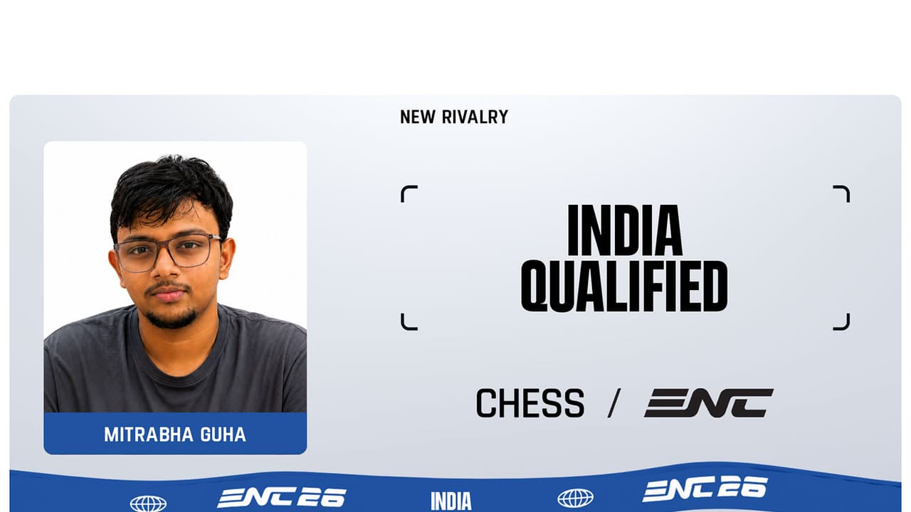 Mitrabha Guha joins Nihal Sarin in India's ENC 2026 Chess team