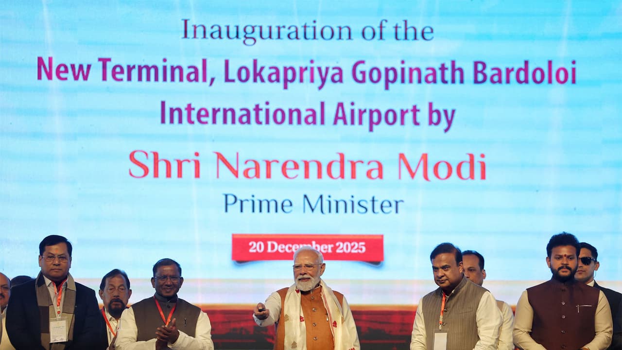 PM Modi inaugurates new airport terminal in Guwahati, CM Sarma hails it