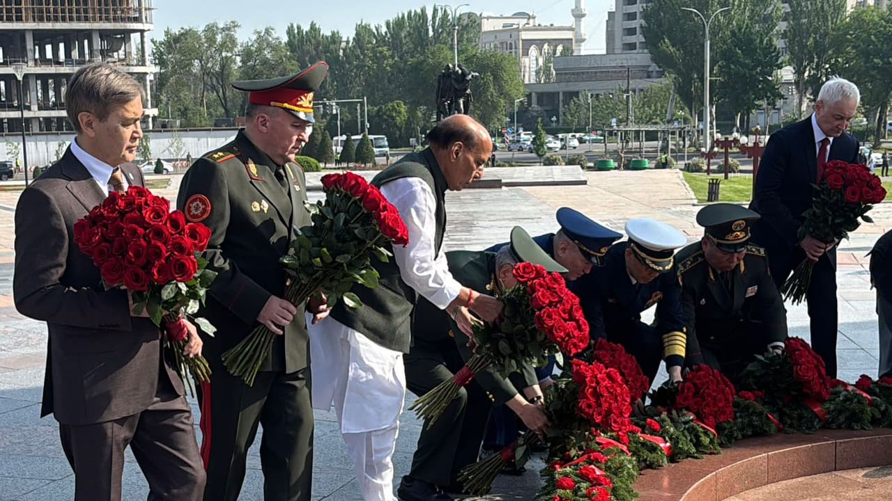 Rajnath Singh in Bishkek for SCO meet, West Asia crisis on agenda