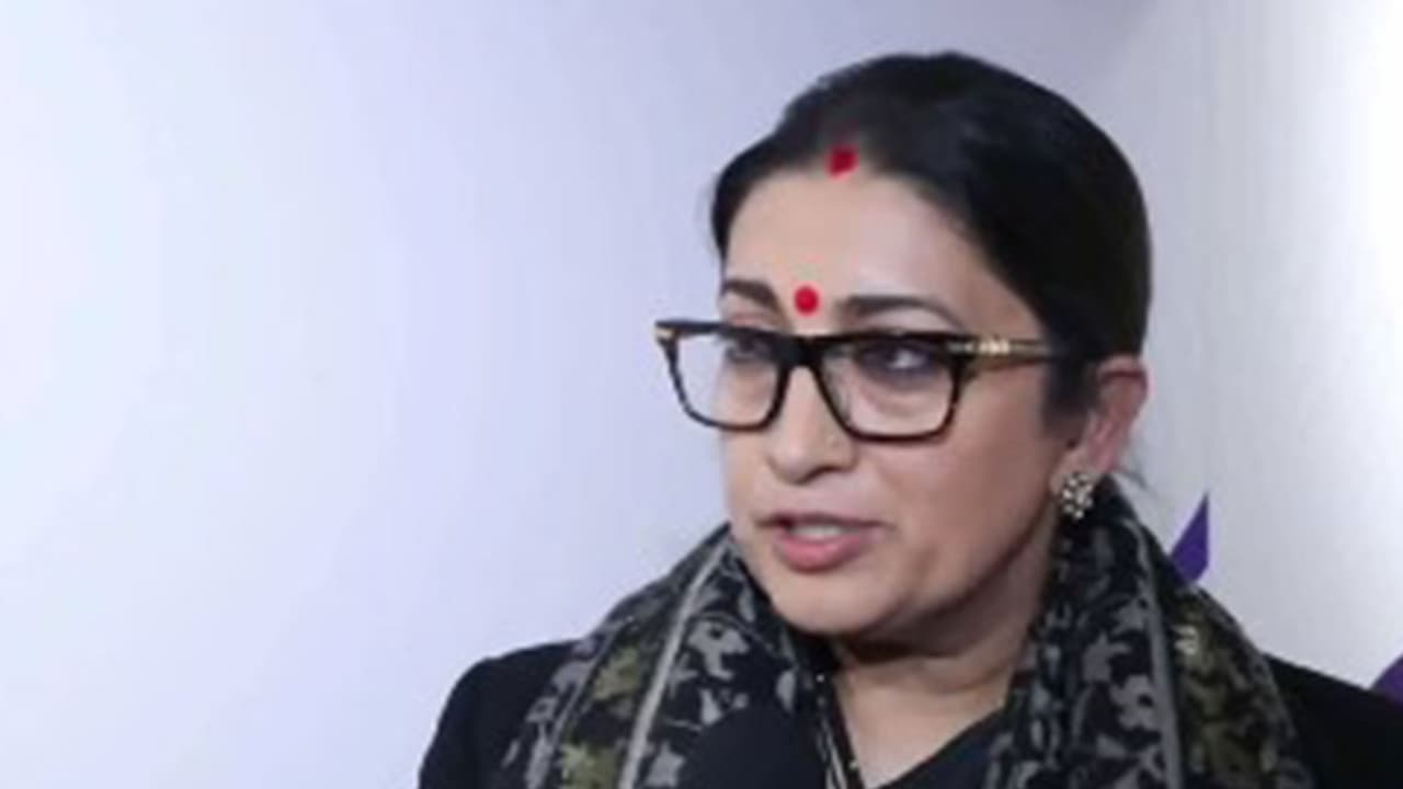 WEF: Smriti Irani champions funding for 1 lakh women entrepreneurs