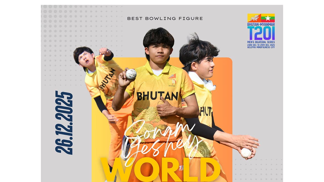 Bhutan's Sonam Yeshey creates history with first-ever 8-wicket T20 haul