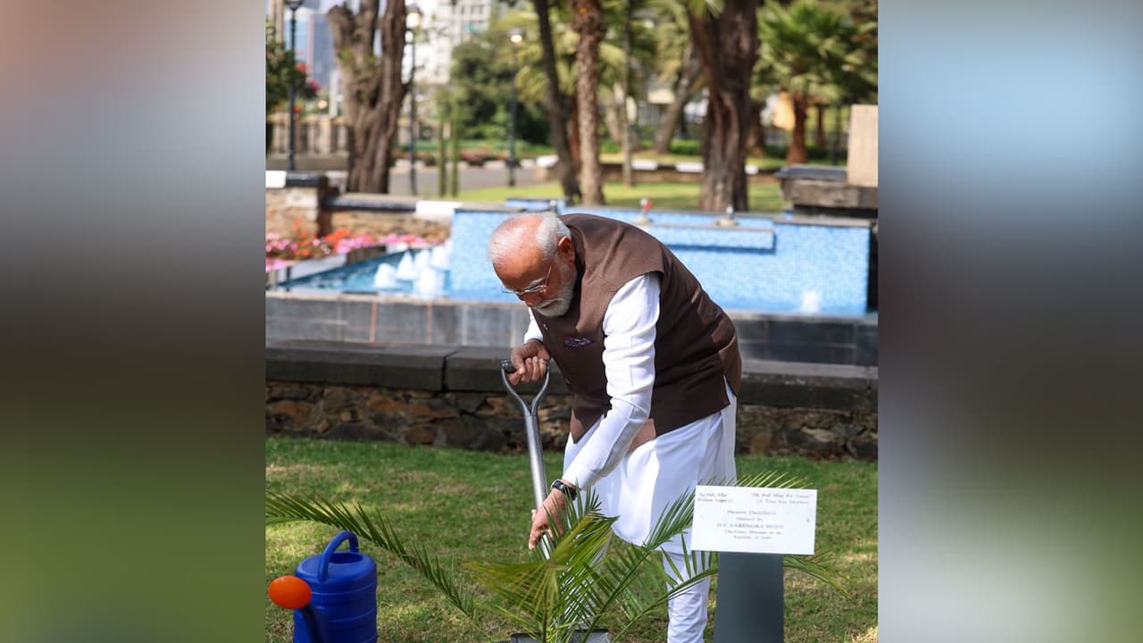 PM Modi plants sapling in Ethiopia, addresses Parliament on goodwill