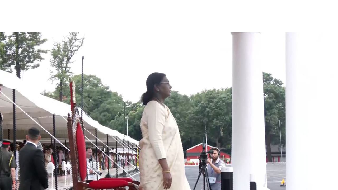 President Murmu reviews Spring Term 2026 IMA Passing Out Parade