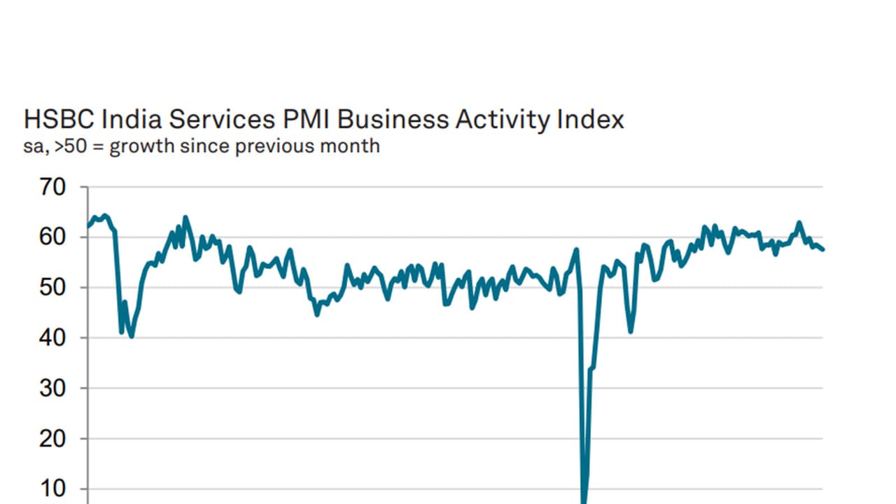 India's services growth at 14-month low in March, PMI falls to 57.5