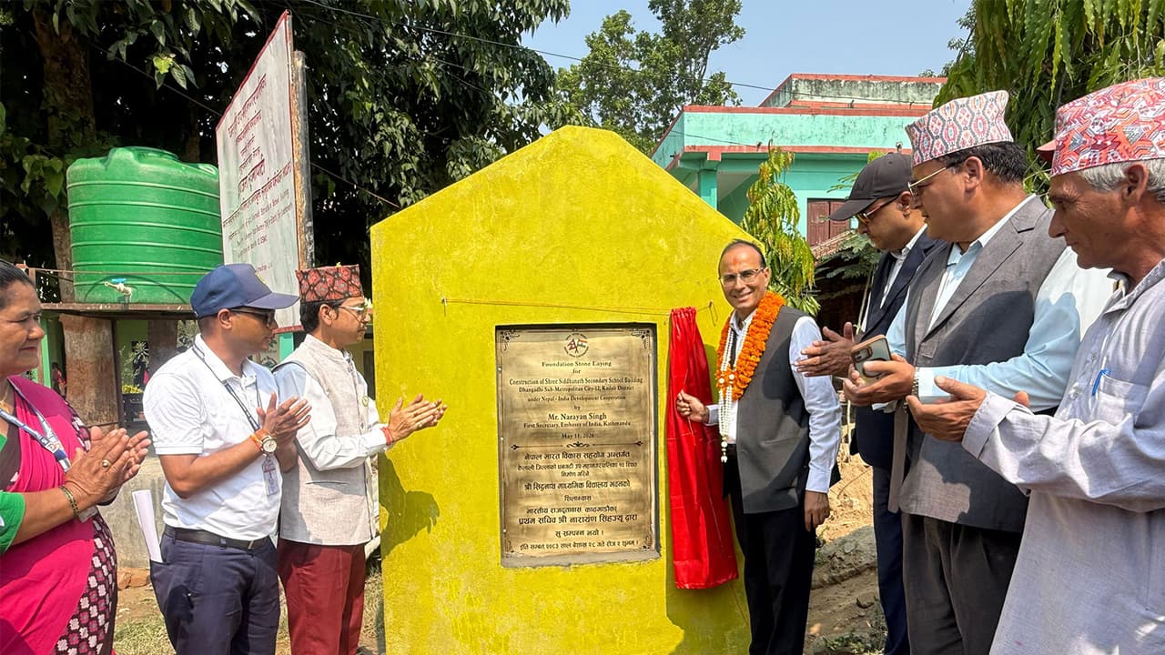 India provides financial aid for school construction in Nepal's Kailali