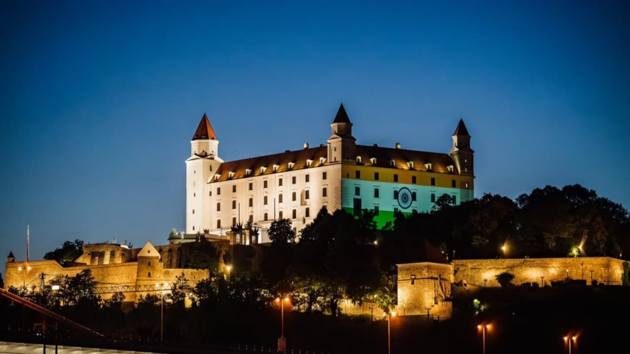 Modi in Slovakia: Meets Upanishads translator, castle lit in tricolour