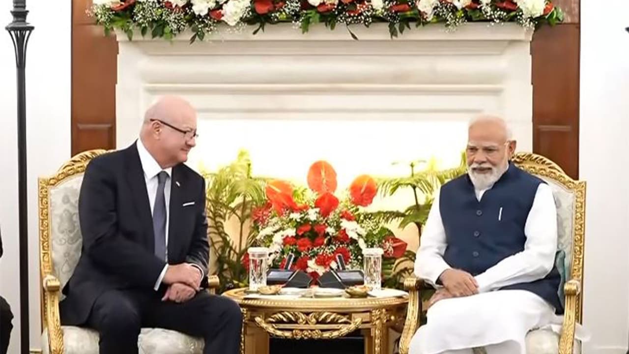 Austrian Chancellor Stocker meets PM Modi, pays homage to Mahatma Gandhi