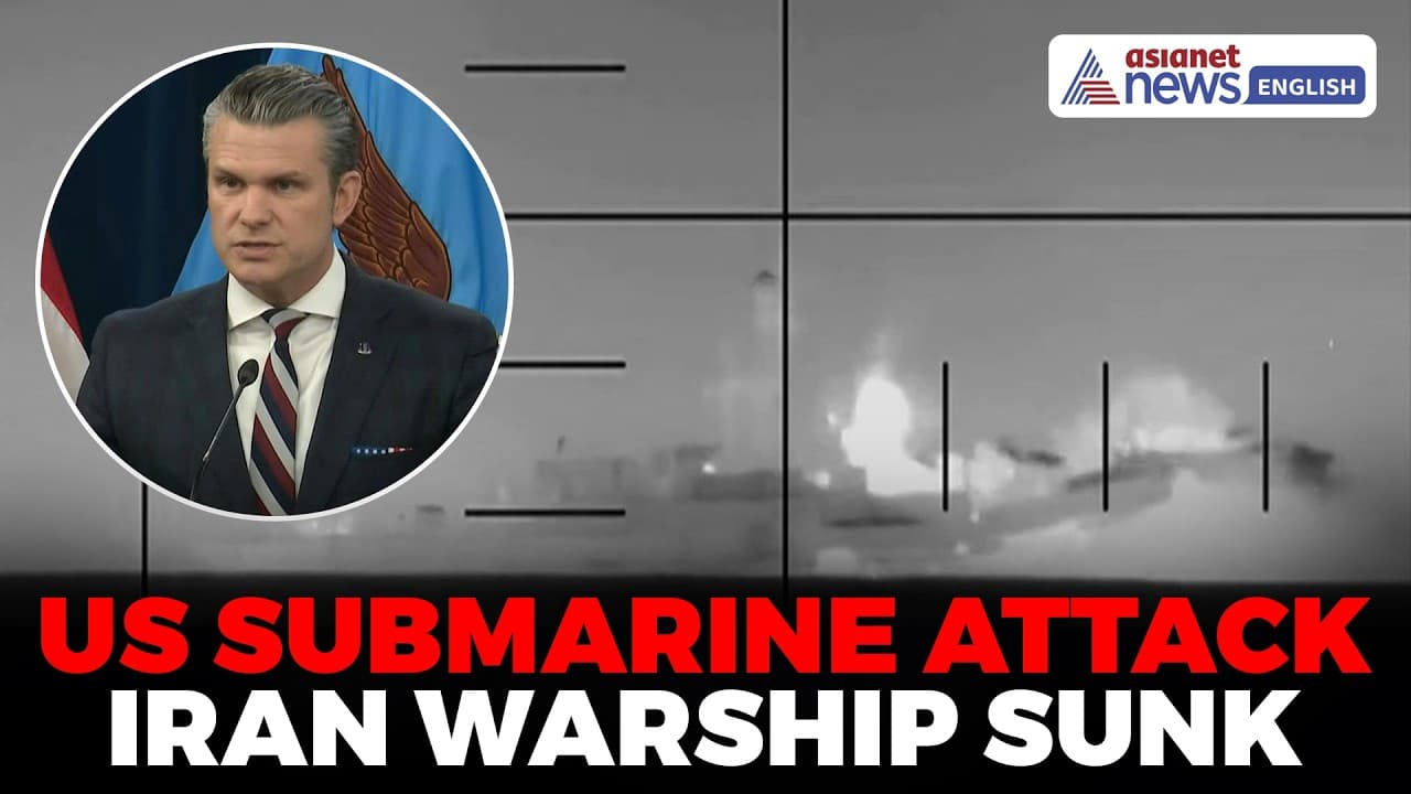 US Submarine Sinks Iranian Warship in Indian Ocean | Pentagon Releases ...
