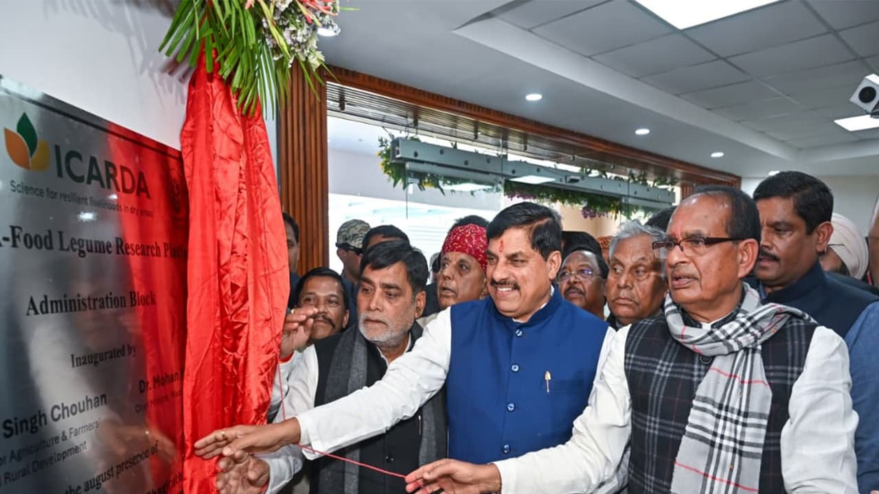 MP CM, Union Minister launch ICARDA facility, Pulses Mission Portal