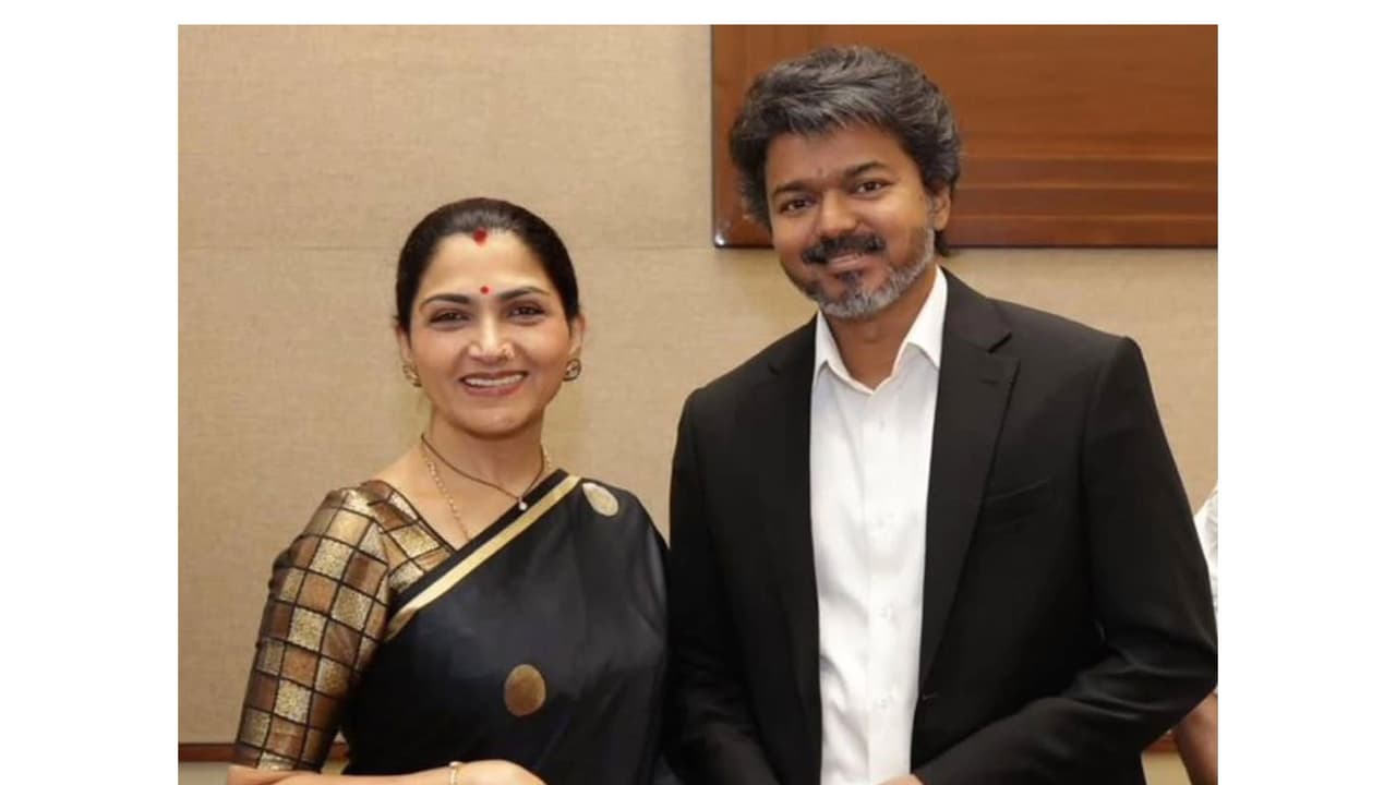 Kushboo Sundar felicitates 'younger brother' CM Joseph Vijay in Chennai