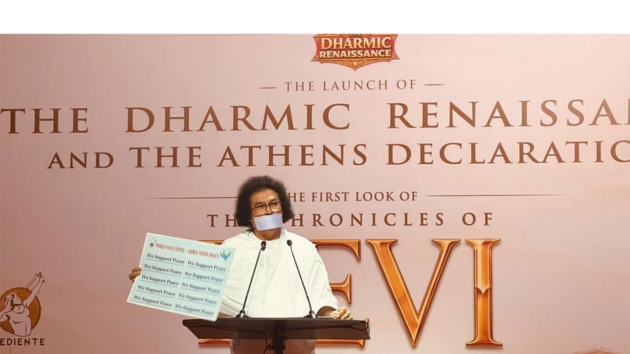 Jain Acharya Lokesh launches 'We Support Peace' campaign in Athens