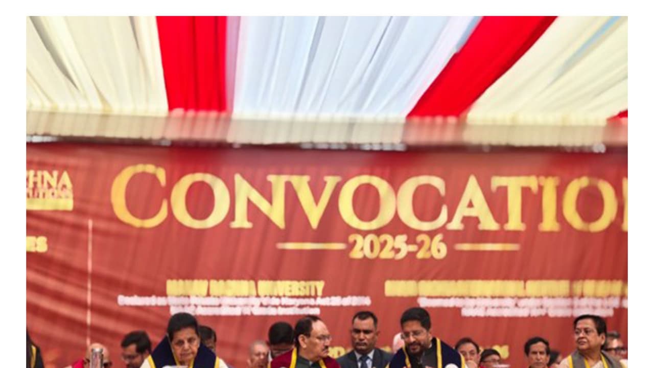 JP Nadda at MREI Convocation, Urges Graduates to Serve Nation