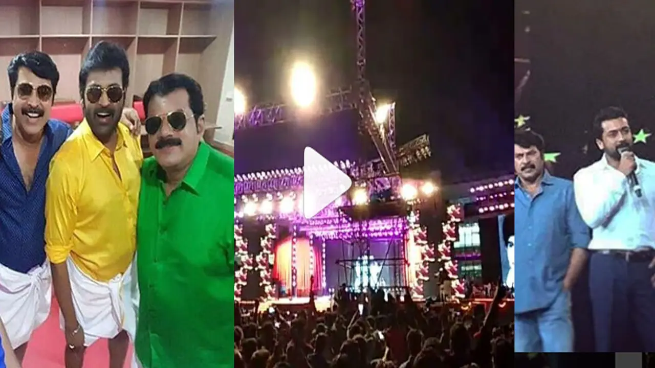 WATCH: Mohanlal and Mammootty showed magic at 'AMMA Mazhavil' function