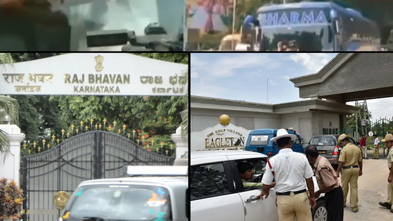 Congress leaders leave to Eagleton Resort without Anand Singh Congress leaders leave to Eagleton Resort without Anand Singh