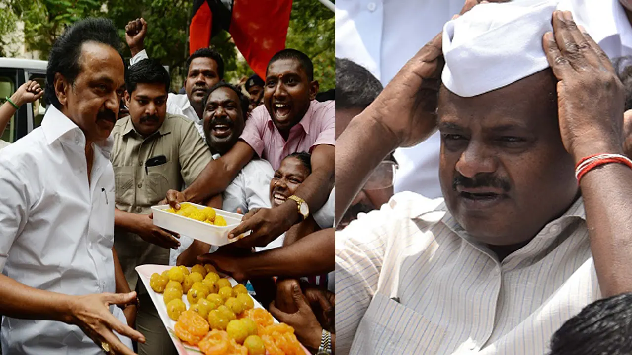 Tamil Nadu's Stalin attends HDK swearing in in Karnataka, will they solve Cauvery together? Tamil Nadu's Stalin attends HDK swearing in in Karnataka, will they solve Cauvery together?