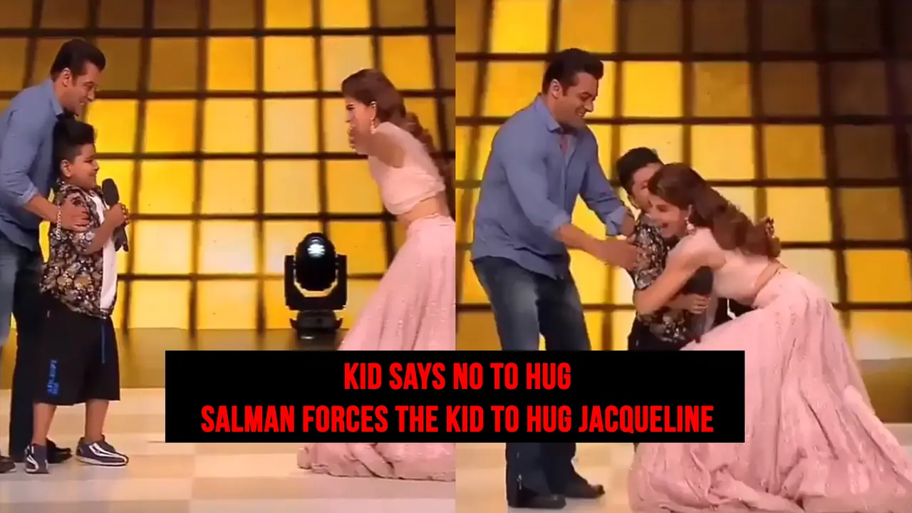 Twitter criticizes Salman for forcing a child to hug Jacqueline Twitter criticizes Salman for forcing a child to hug Jacqueline