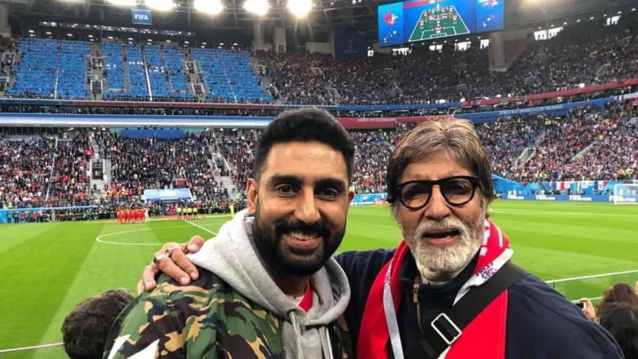 Bachchans watch FIFA World Cup in Russia, post picture