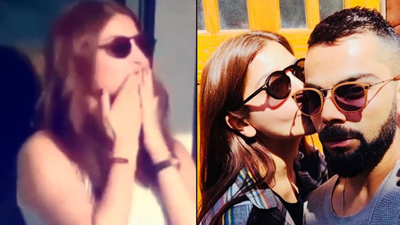 Watch: Anushka Sharma blows kisses to Virat Kohli during India England ODI