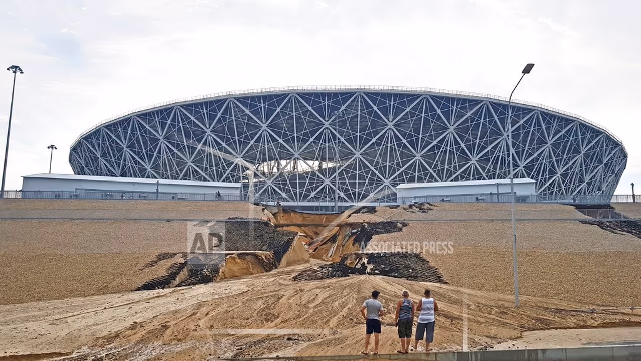Landslide at World Cup stadium jarring note in otherwise brilliant event management in Russia Landslide at World Cup stadium jarring note in otherwise brilliant event management in Russia