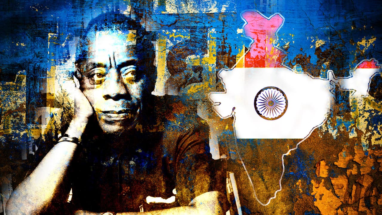 Left colour codes India to draw parallel with Baldwin's Black and White America Left colour codes India to draw parallel with Baldwin's Black and White America