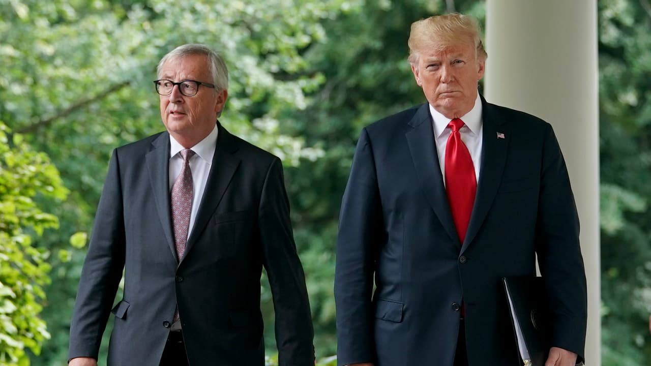 Trump, European Union's Juncker agree to pull back from trade war to ease tension