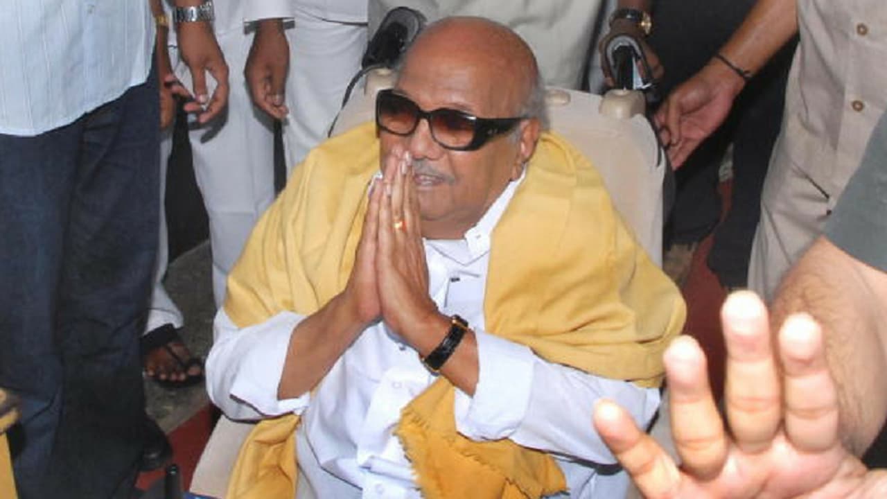 DMK chief Karunanidhi admitted to hospital after drop in blood pressure, condition stable DMK chief Karunanidhi admitted to hospital after drop in blood pressure, condition stable
