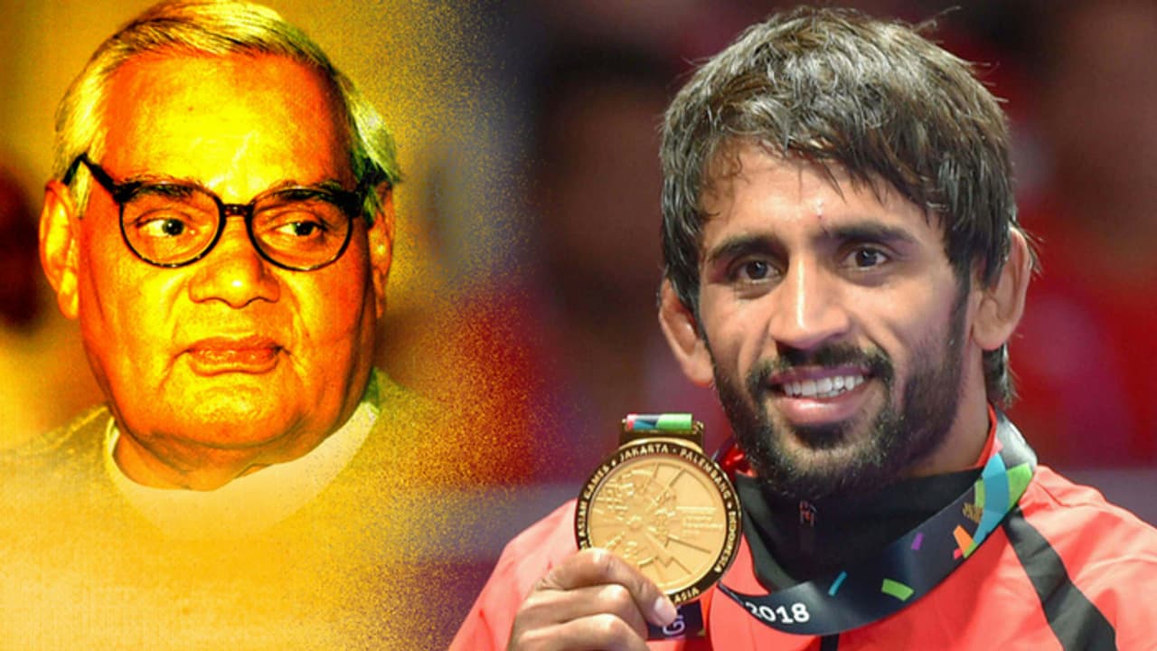Bajrang Punia, Asian Games gold medallist, dedicates medal to Vajpayee Bajrang Punia, Asian Games gold medallist, dedicates medal to Vajpayee