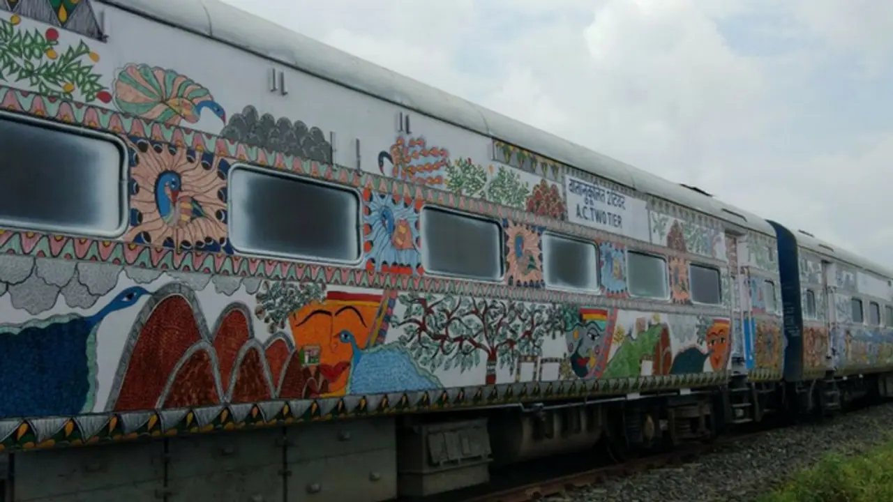 Nation’s art on wheels: Bihar Sampark Kranti Express rolls out Madhubani art