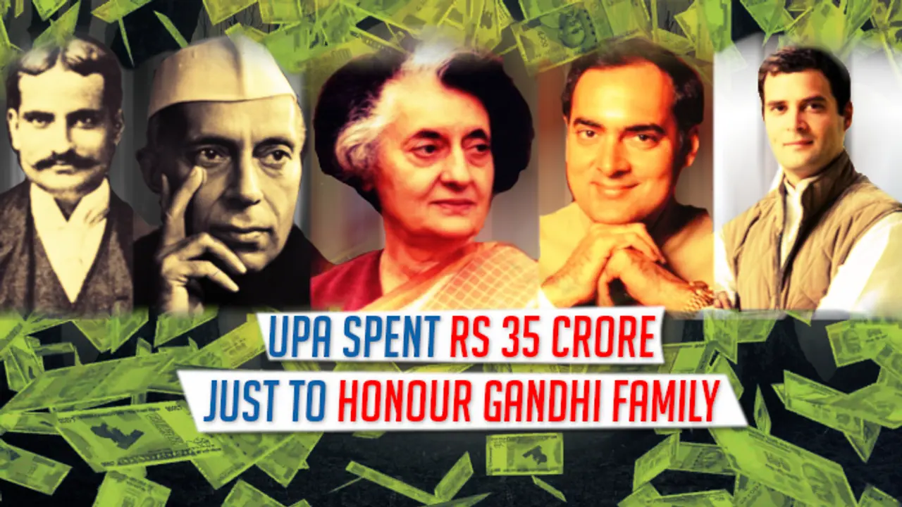 To glorify Congress dynasts Rajiv, Indira, Jawaharlal and Motilal, UPA spent Rs 35 crore in 5 years only on print ads