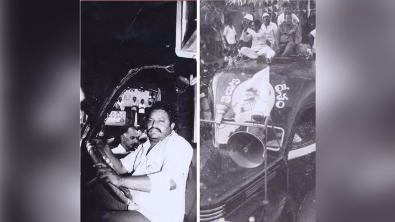 ఎన్టీఆర్ చైతన్య రథం మూడు తరాలకు ప్రచార వాహనం ఎన్టీఆర్ చైతన్య రథం మూడు తరాలకు ప్రచార వాహనం