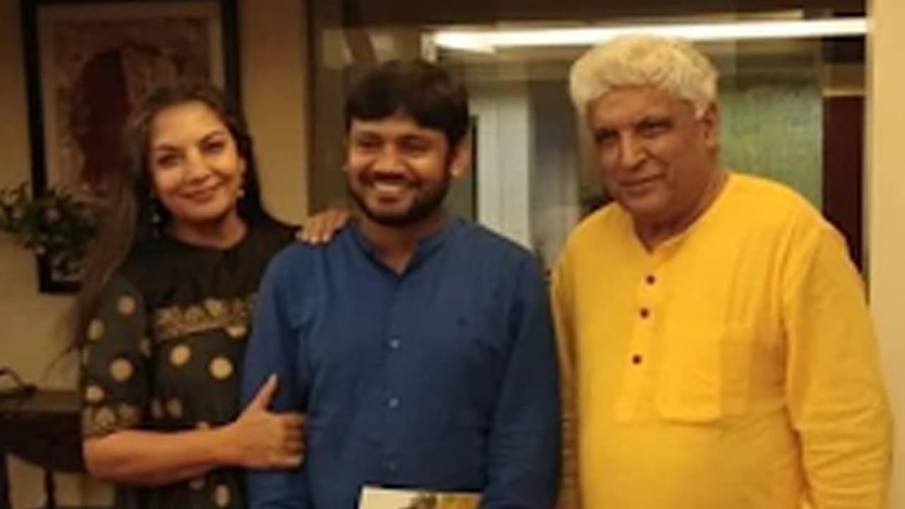 Javed Akhtar, Shabana Azmi share frame with Kanhaiya Kumar, get trolled by netizens