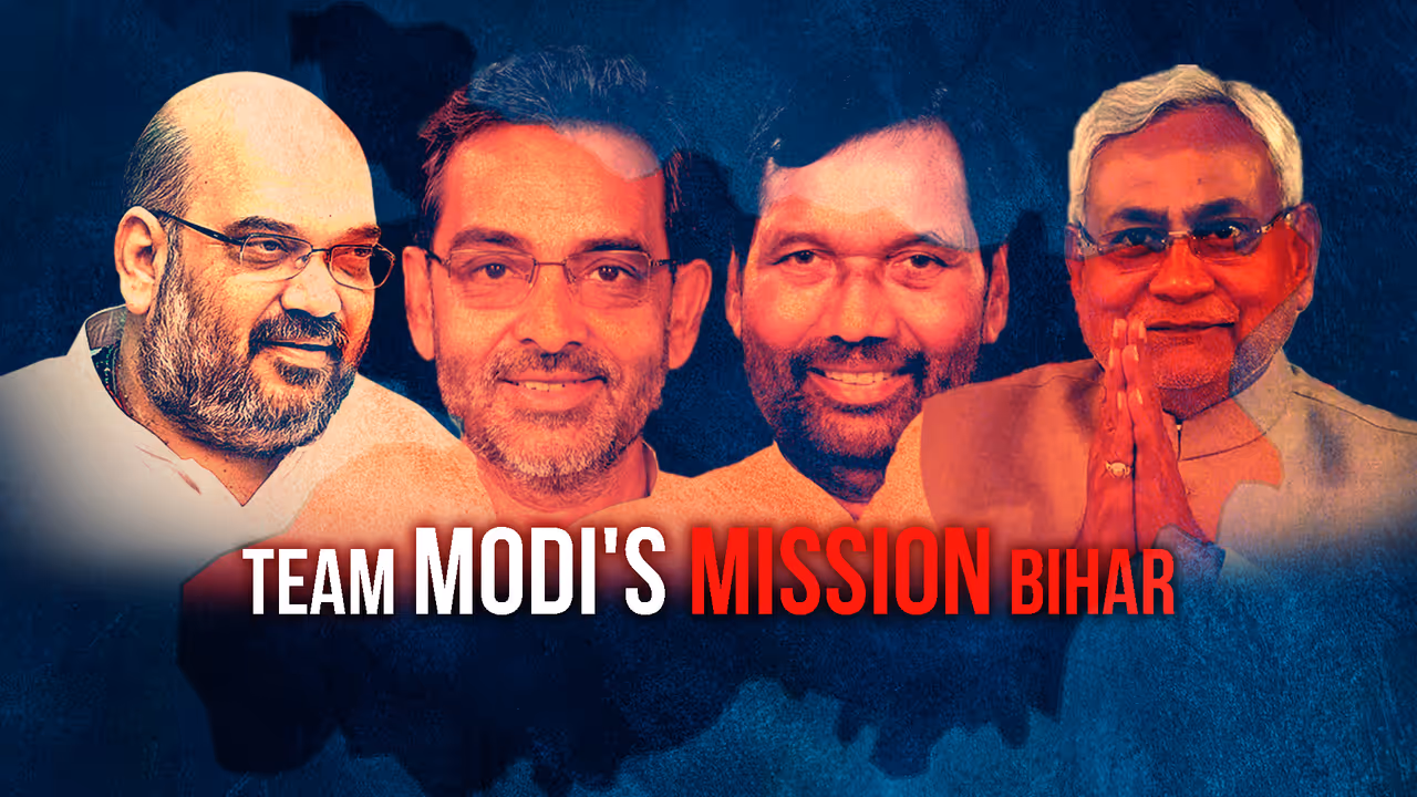 BJP to fight from 20 seats in Bihar; JD(U) ends up with 12; Kushwaha eats humble pie