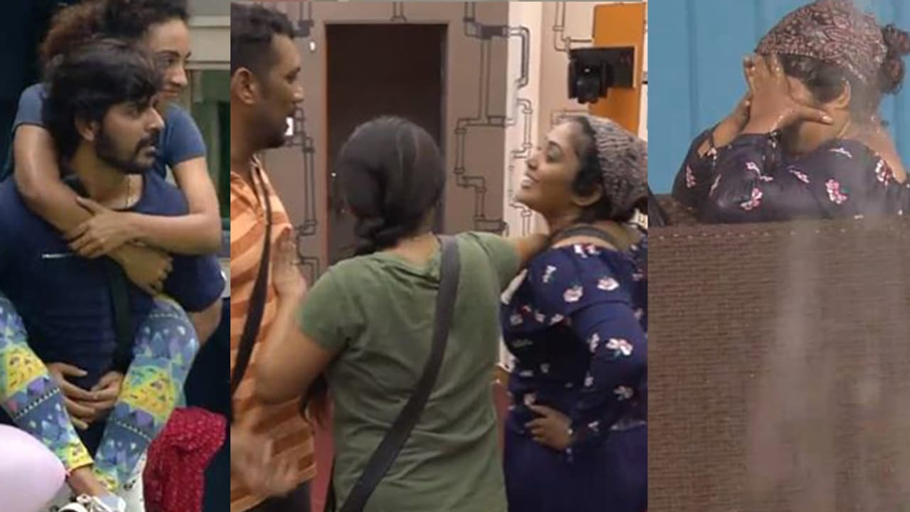 രണ്ട് മക്കളുടെ അച്ഛനോടുള്ള പ്രണയം അനാശാസ്യമെന്ന് സുരേഷ്, സാബുവിനെ തല്ലുമെന്ന് ഹിമ രണ്ട് മക്കളുടെ അച്ഛനോടുള്ള പ്രണയം അനാശാസ്യമെന്ന് സുരേഷ്, സാബുവിനെ തല്ലുമെന്ന് ഹിമ