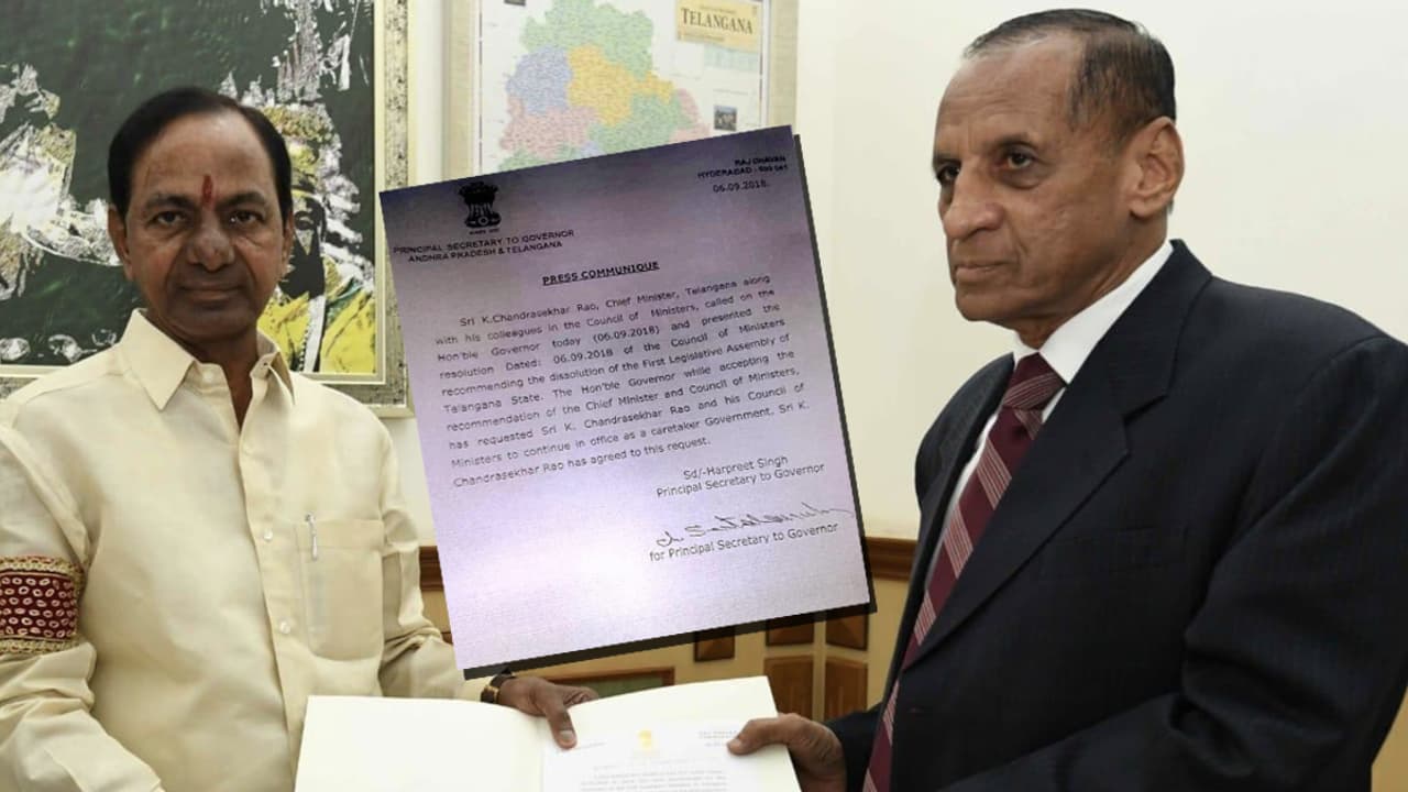 Telangana assembly dissolved, chief minister resigns; election in 6 months Telangana assembly dissolved, chief minister resigns; election in 6 months