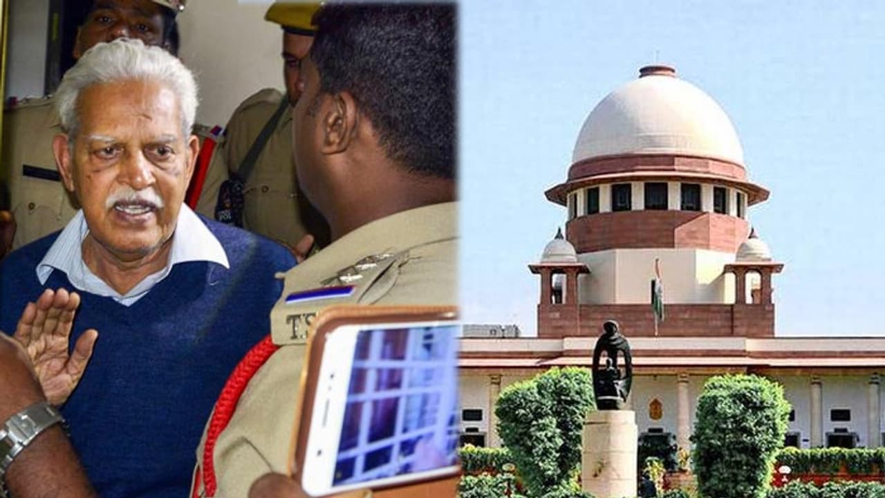 వరవరరావు గృహనిర్బంధం పొడిగింపు.. ఐపీఎస్పై సుప్రీం కన్నెర్ర వరవరరావు గృహనిర్బంధం పొడిగింపు.. ఐపీఎస్పై సుప్రీం కన్నెర్ర